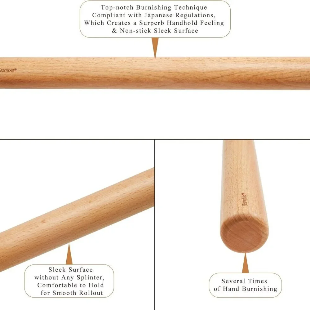 Mini Wood Rolling Pin for Baking Small Wooden Rolling Dowel Stick Dough Roller f